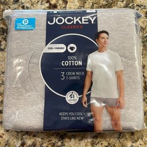 Jockey 100% Cotton Crew Neck T-Shirts (Pack of 3)